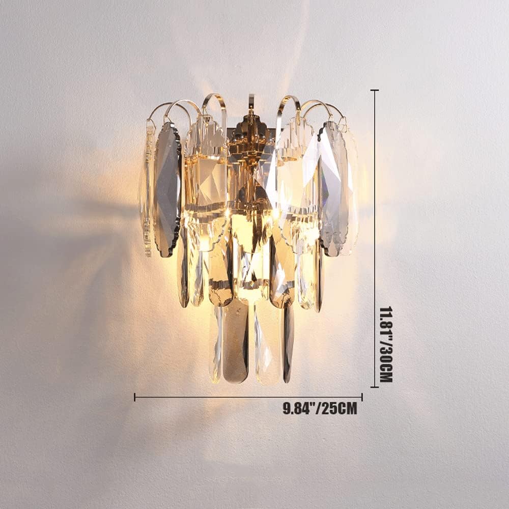 ANKUR LUMINAIRE SMOKE CROWN CRYSTAL WALL LIGHT