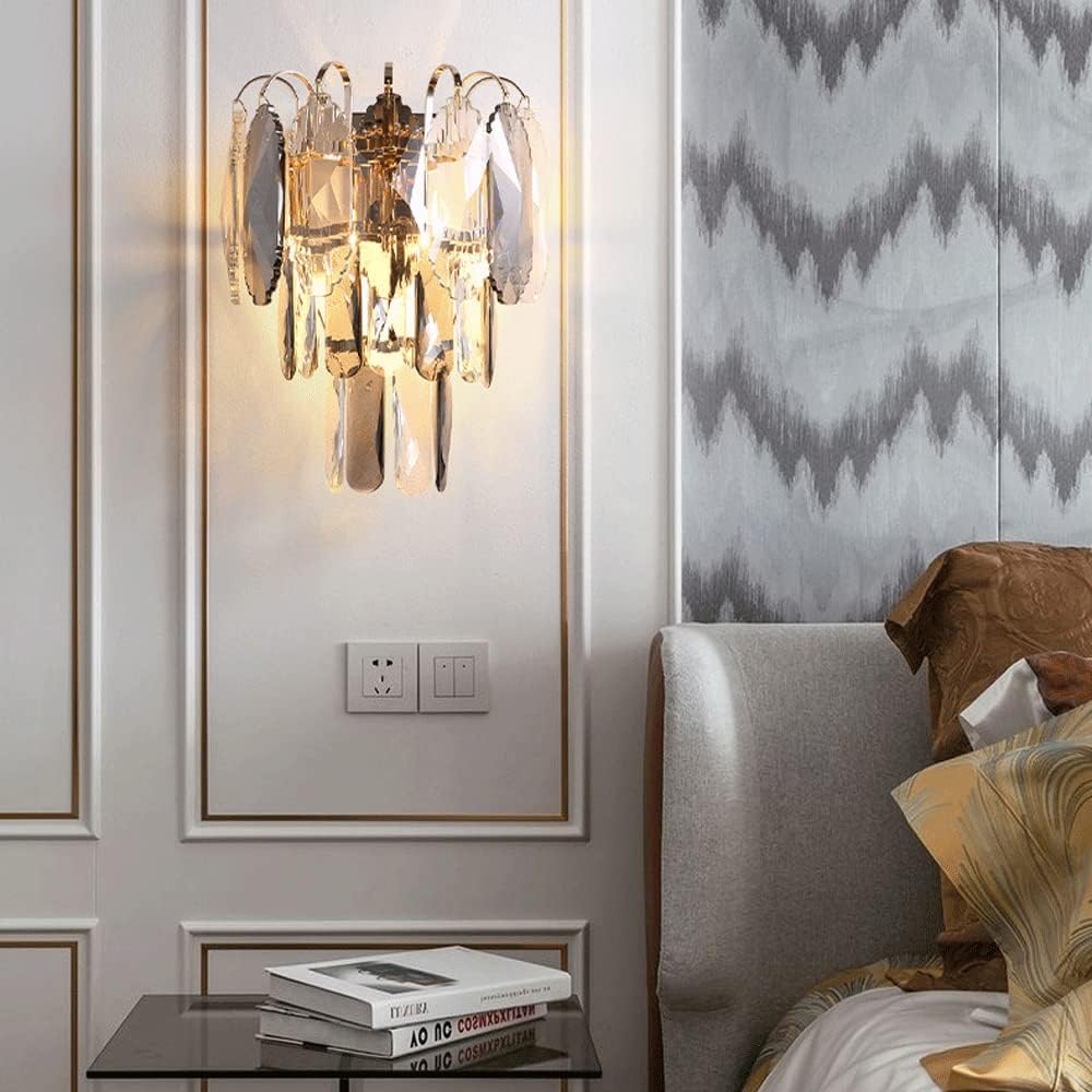 ANKUR LUMINAIRE SMOKE CROWN CRYSTAL WALL LIGHT