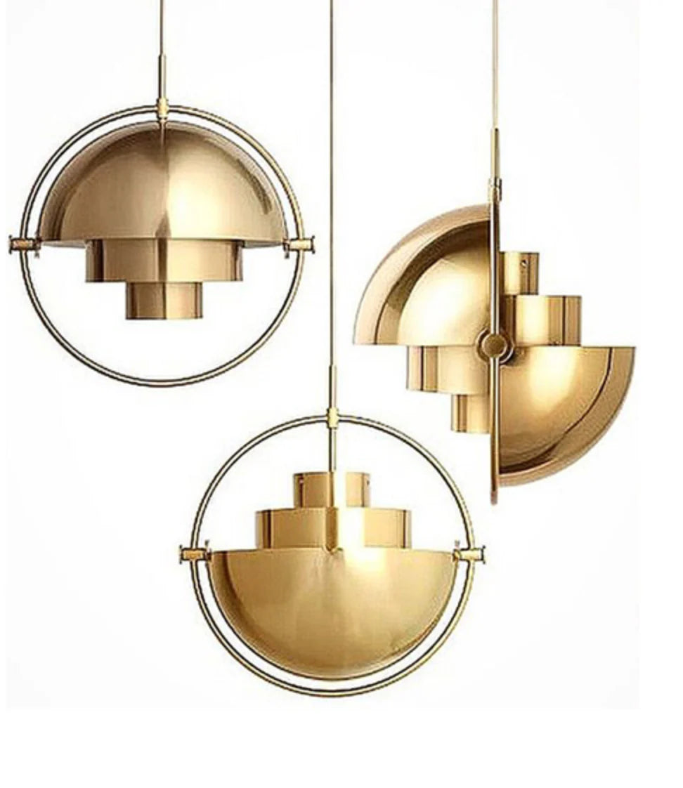 ANKUR FRESCO MODERN DESINGER HANGING LIGHT ANTIQUE BRASS FINISH SEMICIRCULAR PENDANT LIGHT