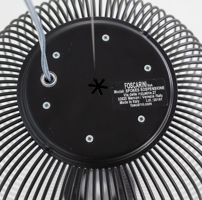 ANKUR ECHO MODERN DESIGNER SPOKES BLACK FINISH METAL BASED HANGING LIGHT FOR HOME LIGHTING