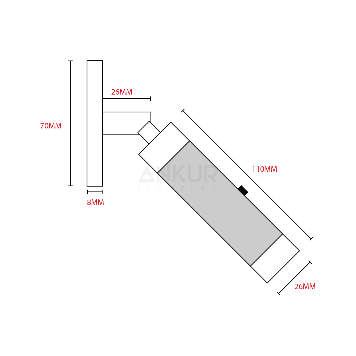 ANKUR CURLUS LED BEDSIDE READING WALL LIGHT