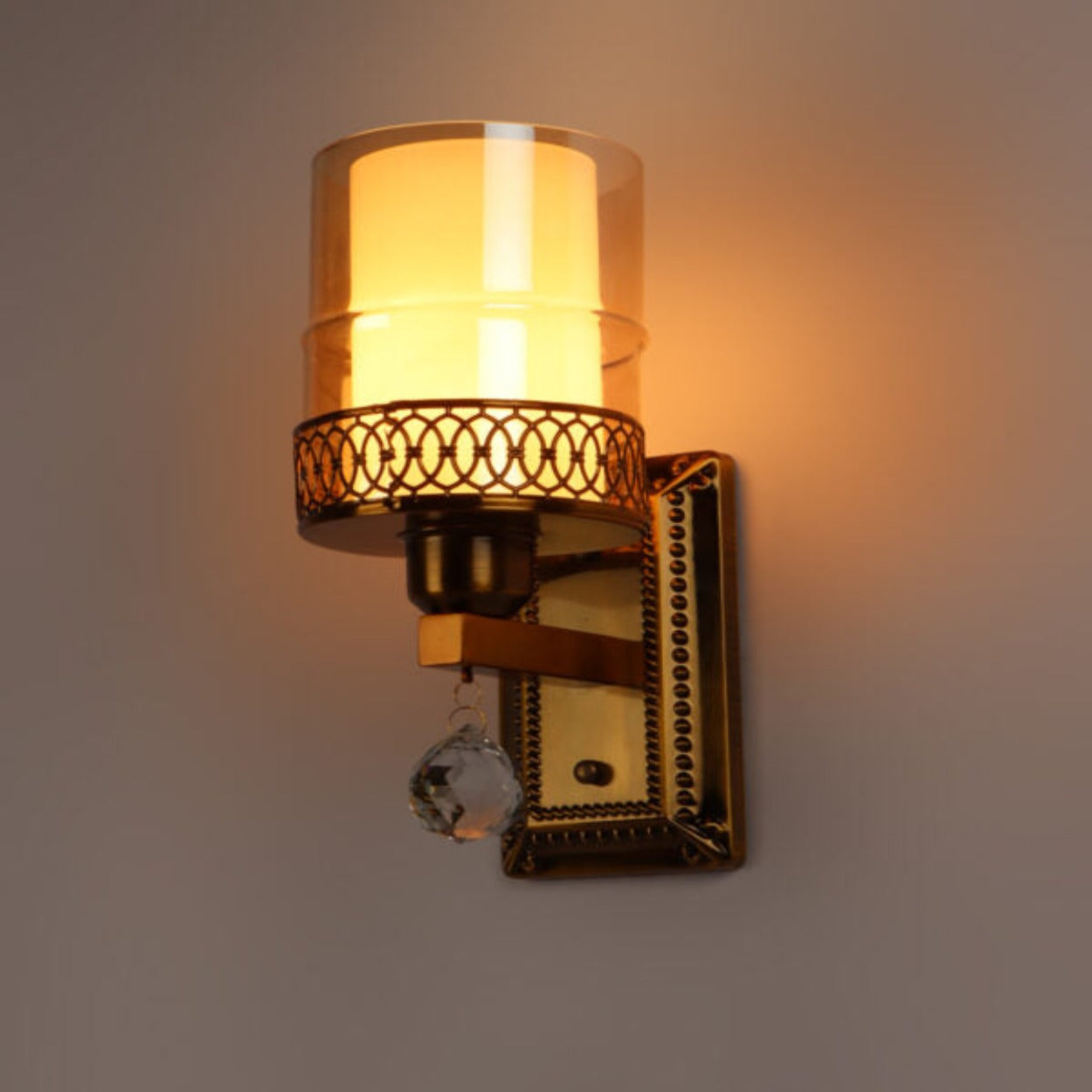 ANKUR VICTORIAL BEAD ANTIQUE BRASS CLASSIC WALL LIGHT / WALL SCONCE