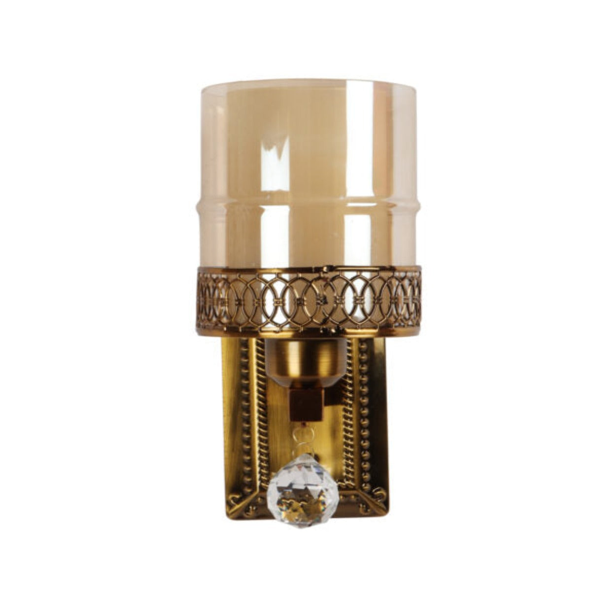 ANKUR VICTORIAL BEAD ANTIQUE BRASS CLASSIC WALL LIGHT / WALL SCONCE