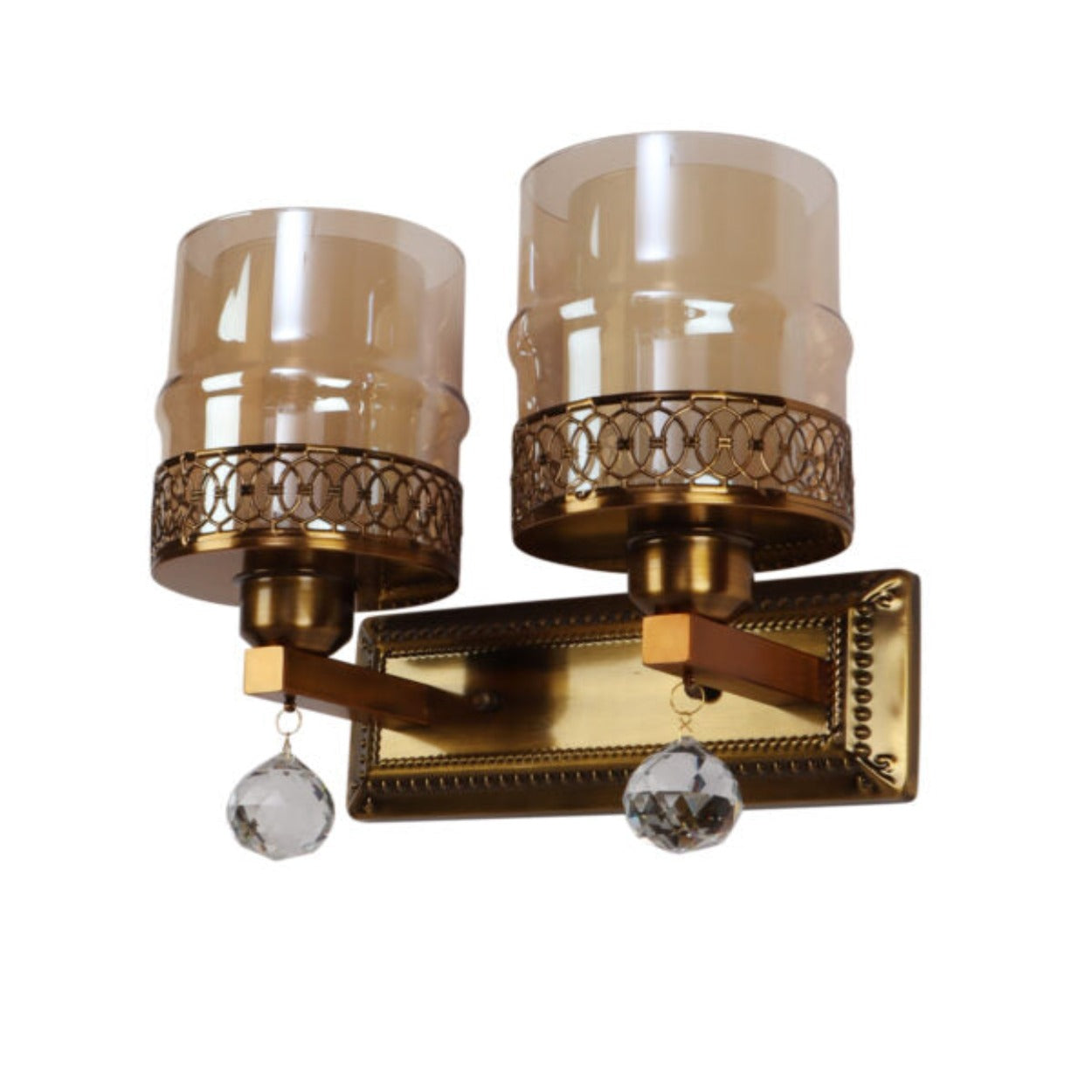 ANKUR VICTORIAL BEAD ANTIQUE BRASS CLASSIC WALL LIGHT / WALL SCONCE