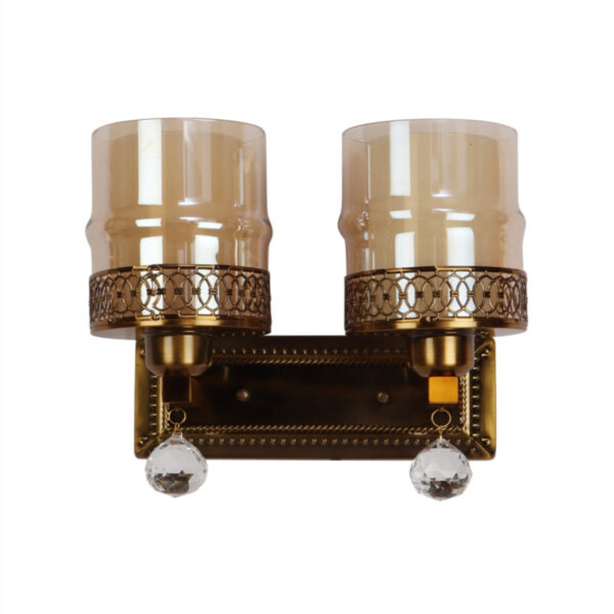 ANKUR VICTORIAL BEAD ANTIQUE BRASS CLASSIC WALL LIGHT / WALL SCONCE