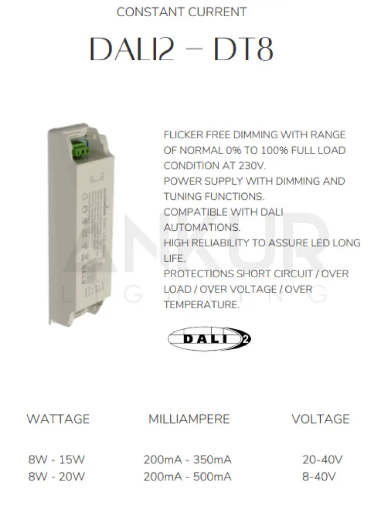 ALLOOKING DALI2 DIMMABLE CONSTANT CURRENT LED DRIVER
