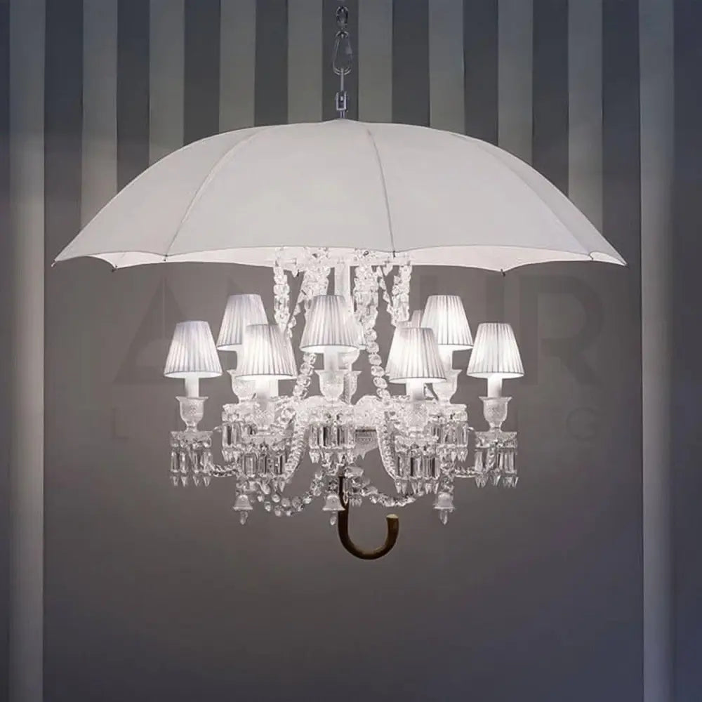 ANKUR 12 LIGHT MARIA COQUINE UMBRELLA BACCARAT STYLE CRYSTAL CHANDELIER - Ankur Lighting