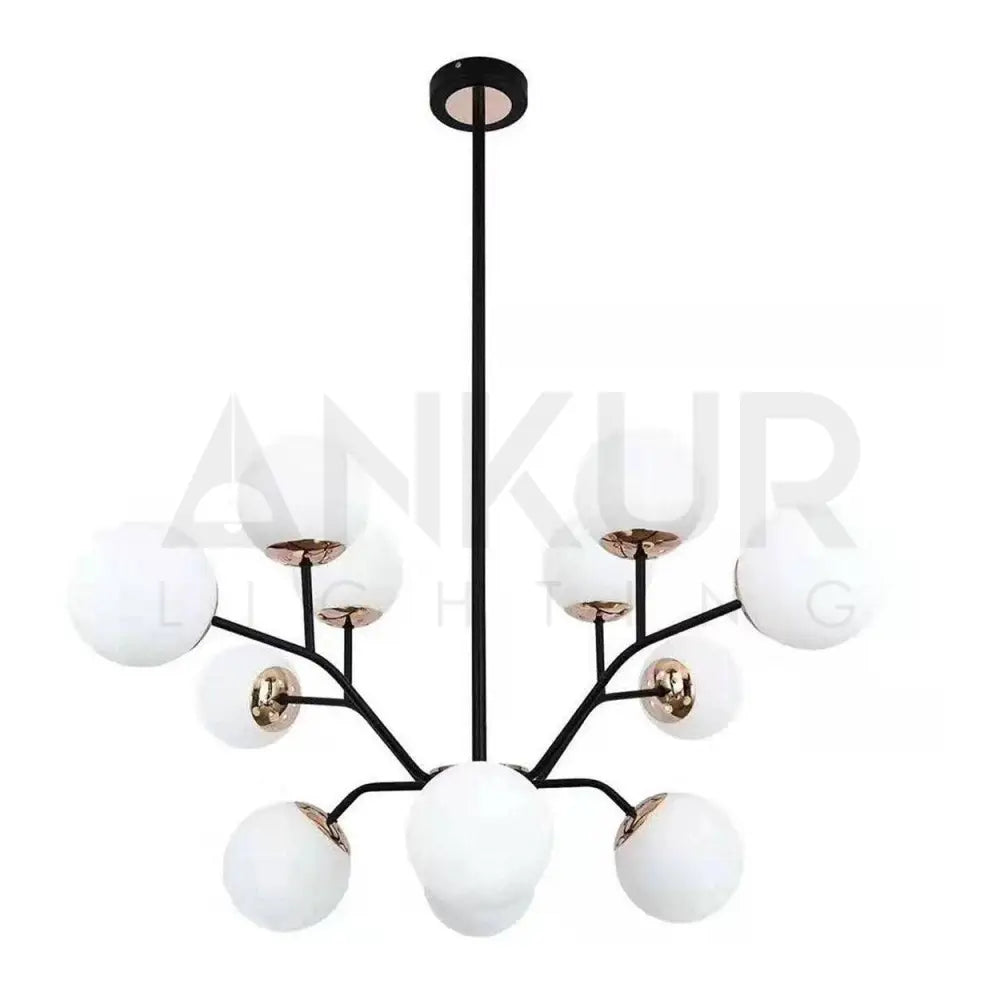 ANKUR 12 LIGHTS SUPREME GLOBE CHANDELIER - Ankur Lighting