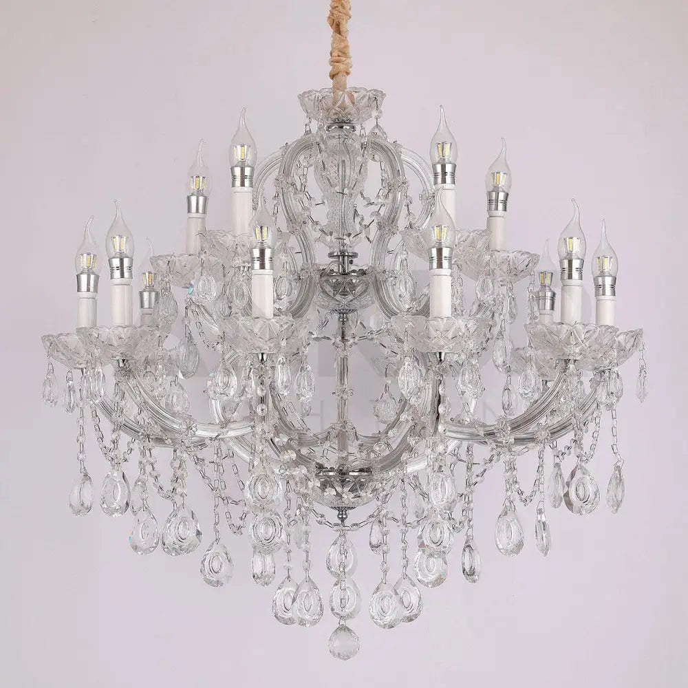 ANKUR 15 LIGHTS SPARKLE CLEAR CRYSTAL CHANDELIER - Ankur Lighting