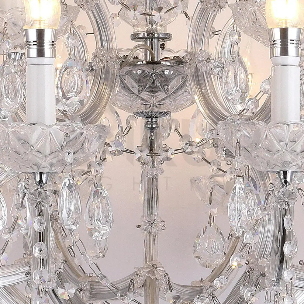 ANKUR 15 LIGHTS SPARKLE CLEAR CRYSTAL CHANDELIER - Ankur Lighting