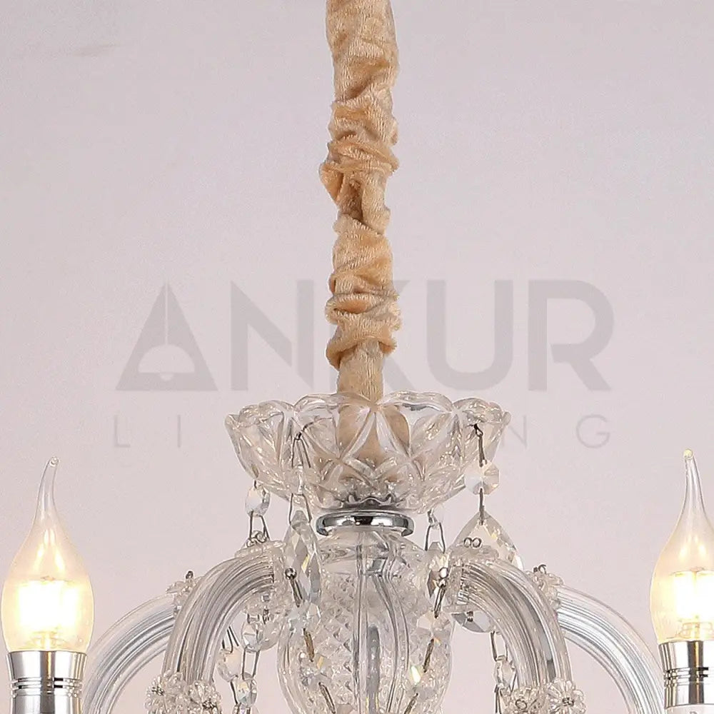 ANKUR 15 LIGHTS SPARKLE CLEAR CRYSTAL CHANDELIER - Ankur Lighting