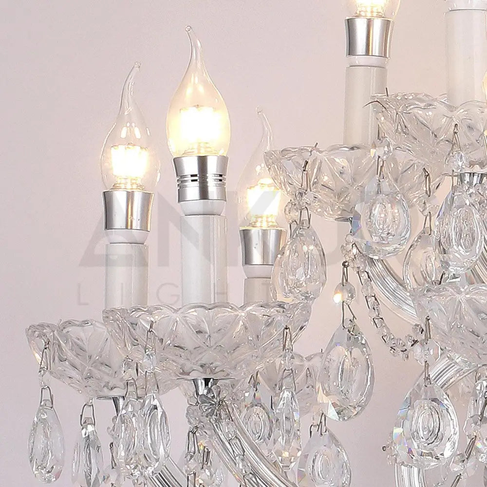 ANKUR 15 LIGHTS SPARKLE CLEAR CRYSTAL CHANDELIER - Ankur Lighting