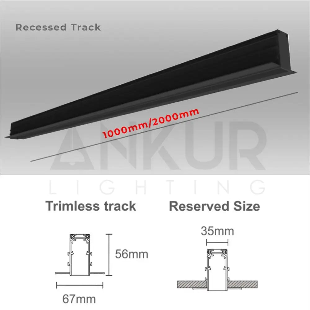 ANKUR 20MM LED MAGNETIC TRACK CHANNEL - Ankur Lighting