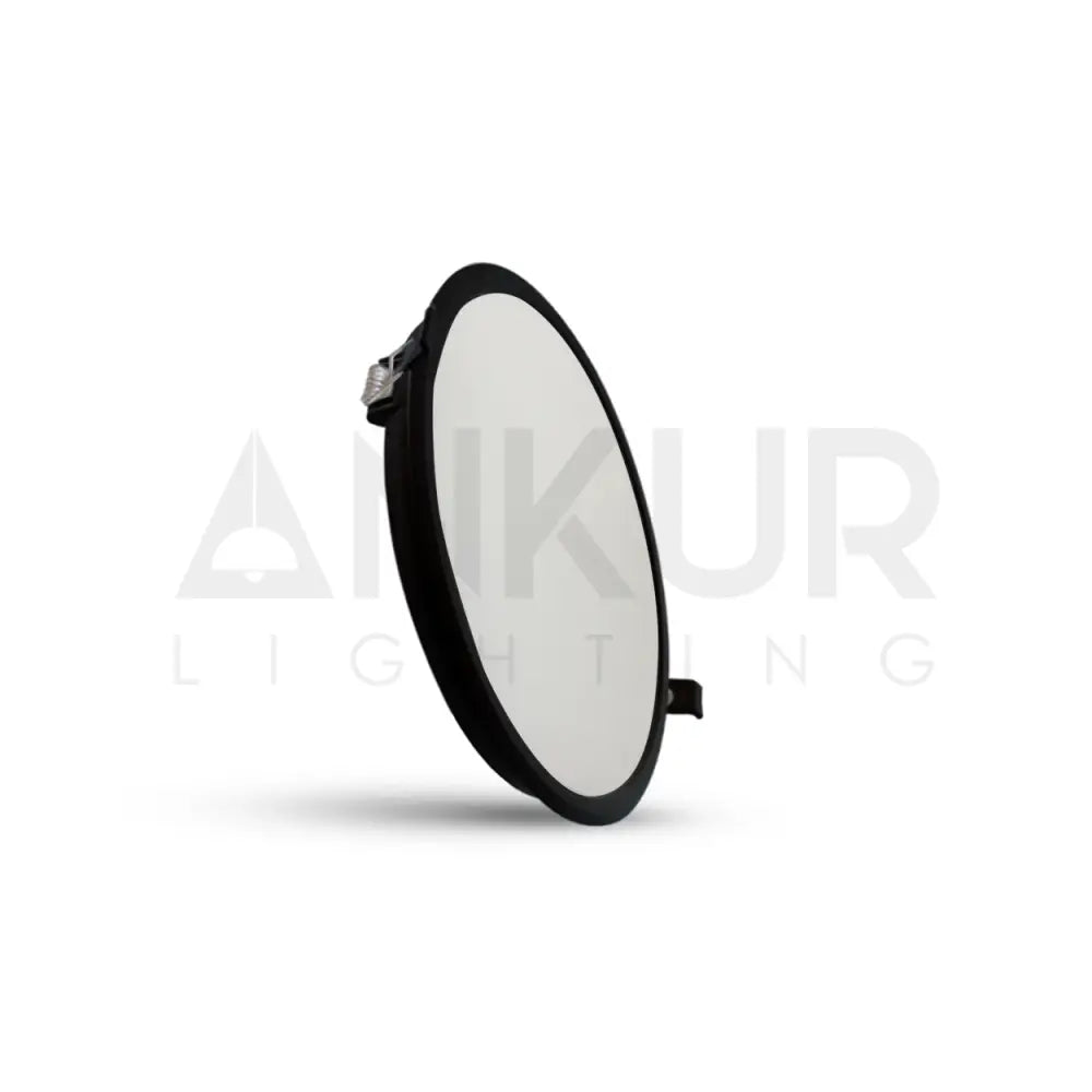 ANKUR ASTRA RECESSED LED PANEL LIGHT ROUND 15W / 3000K / BLACK Panel Light