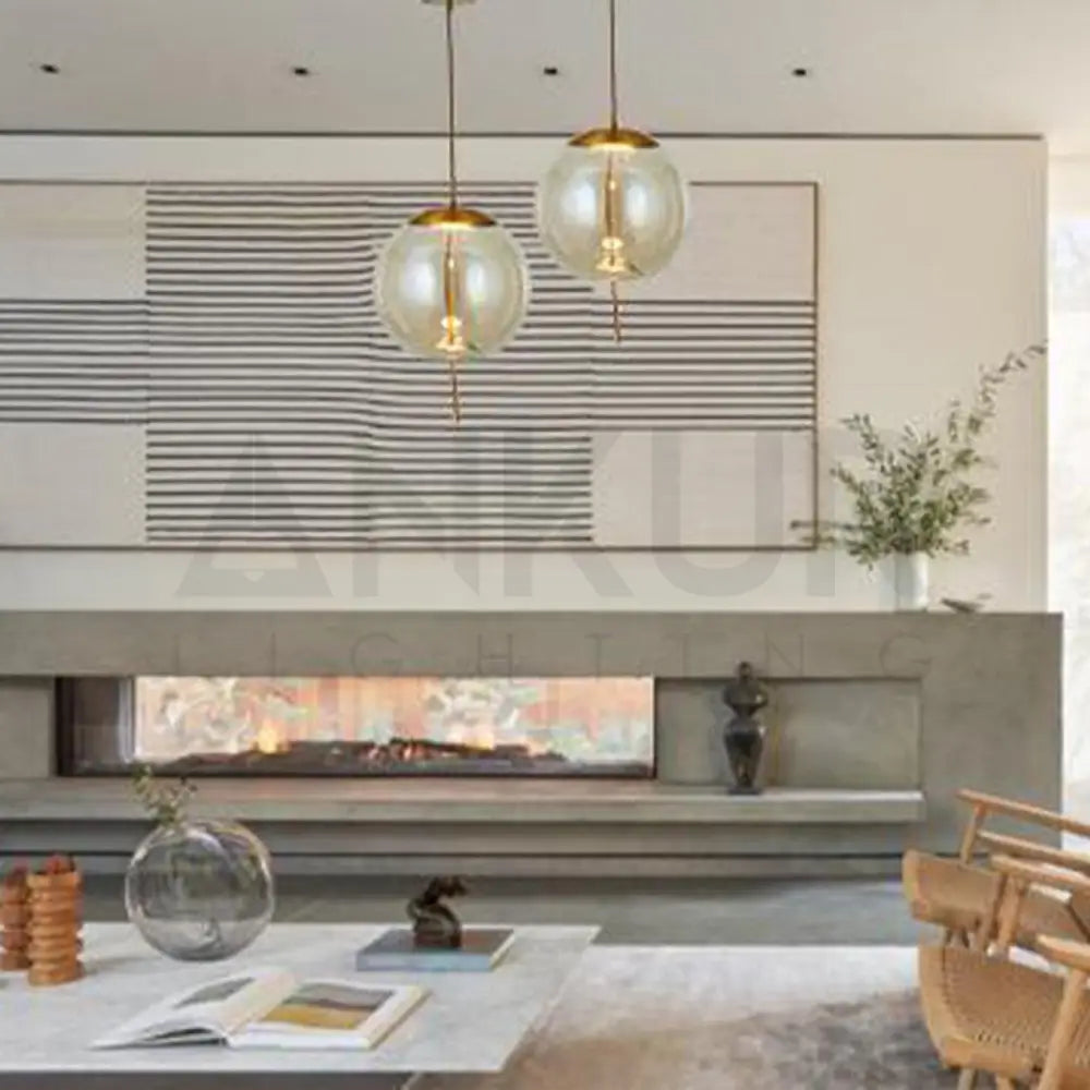 ANKUR BALI ROUND GLASS LED HANGING LIGHT - Ankur Lighting