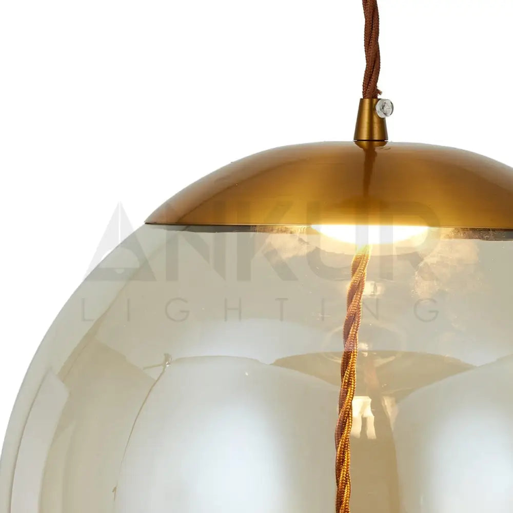 ANKUR BALI ROUND GLASS LED HANGING LIGHT - Ankur Lighting