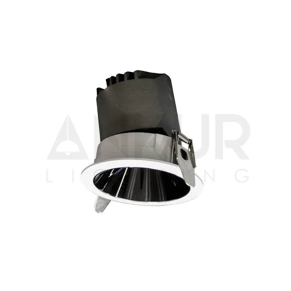 ANKUR BELLA ROUND ADJUSTABLE FRONT OPENABLE RECESSSED LED DOWNLIGHT TRIM - 15W / WHITE NICKLE / 3000K