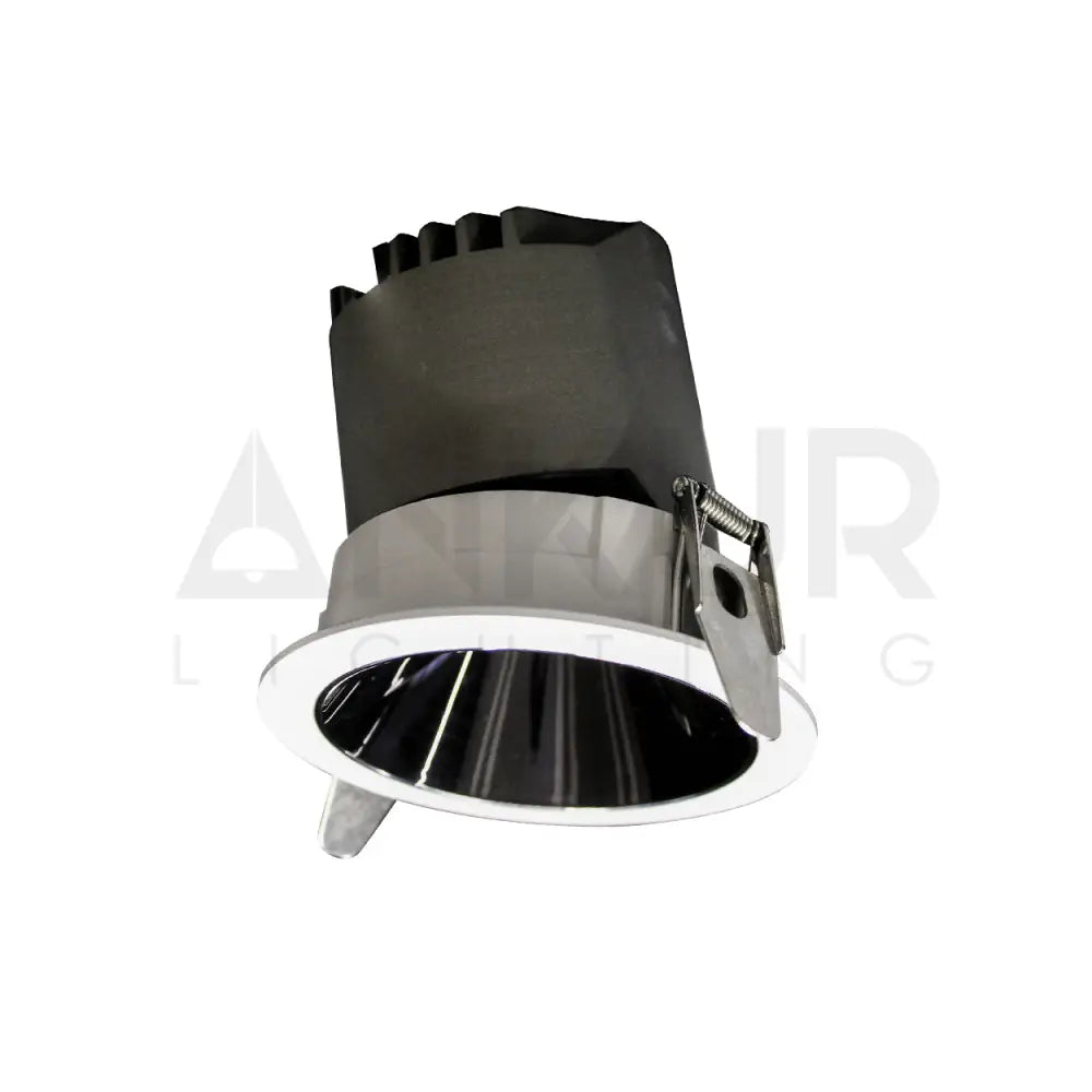 ANKUR BELLA ROUND ADJUSTABLE FRONT OPENABLE RECESSSED LED DOWNLIGHT TRIM - 22W / WHITE NICKLE / 3000K