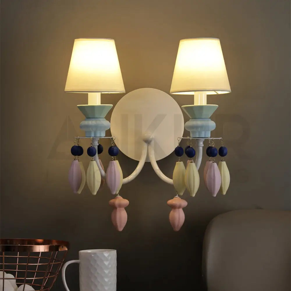 ANKUR BELLE LUXURY MULTICOLOUR HANDMADE CERAMIC WALL LIGHT Wall Light