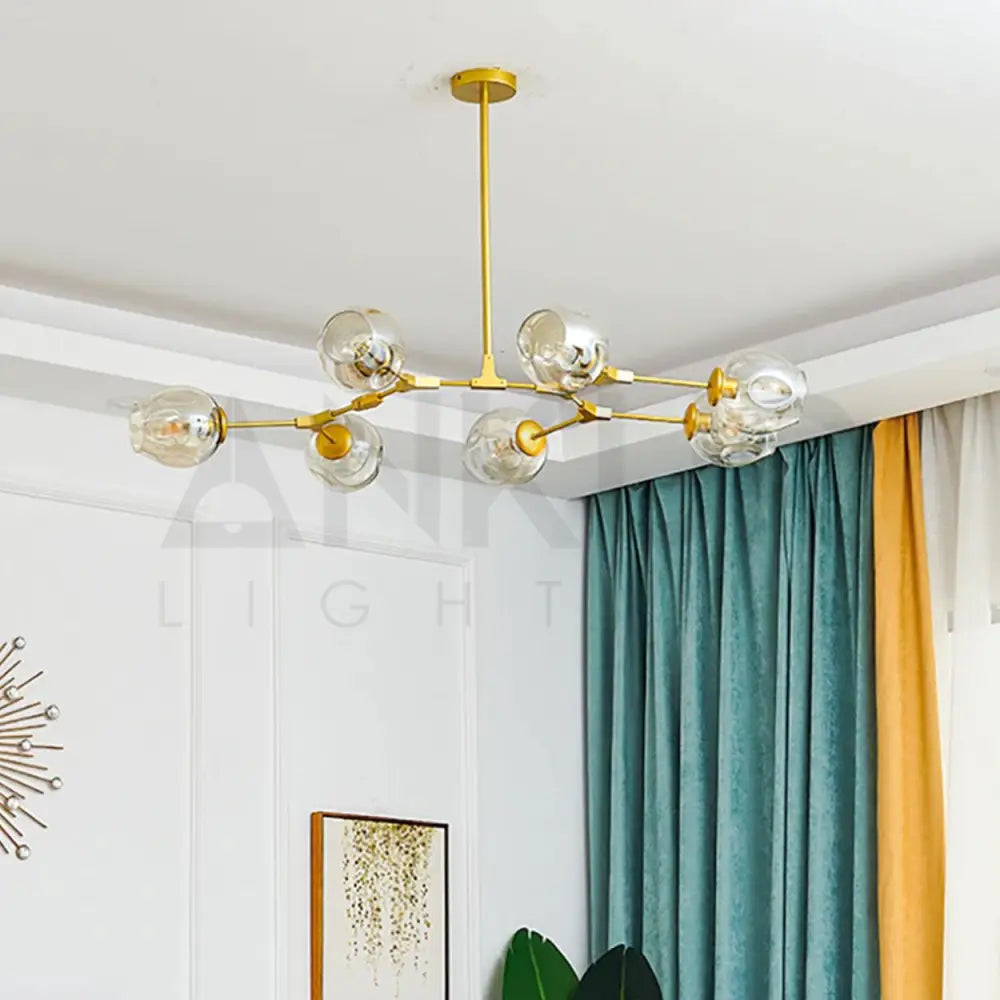 ANKUR BRANCH ARM HEAD CHANDELIER - Ankur Lighting