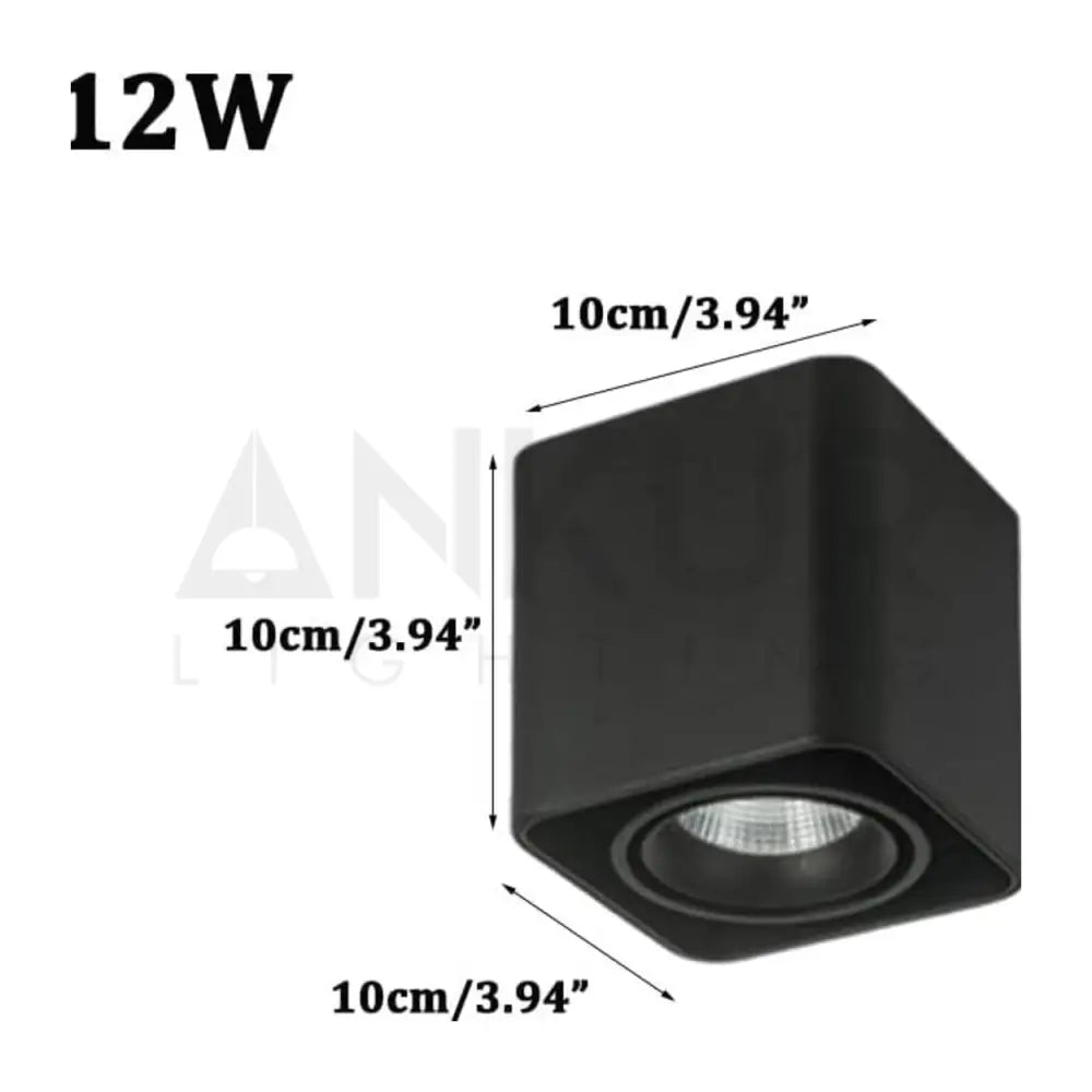 ANKUR BRIC SURFACE CEILING ADJUSTABLE LED LIGHT ANTIGLARE OPTION FOR LIVING ROOMS CORRIDORS AISLES Downlight