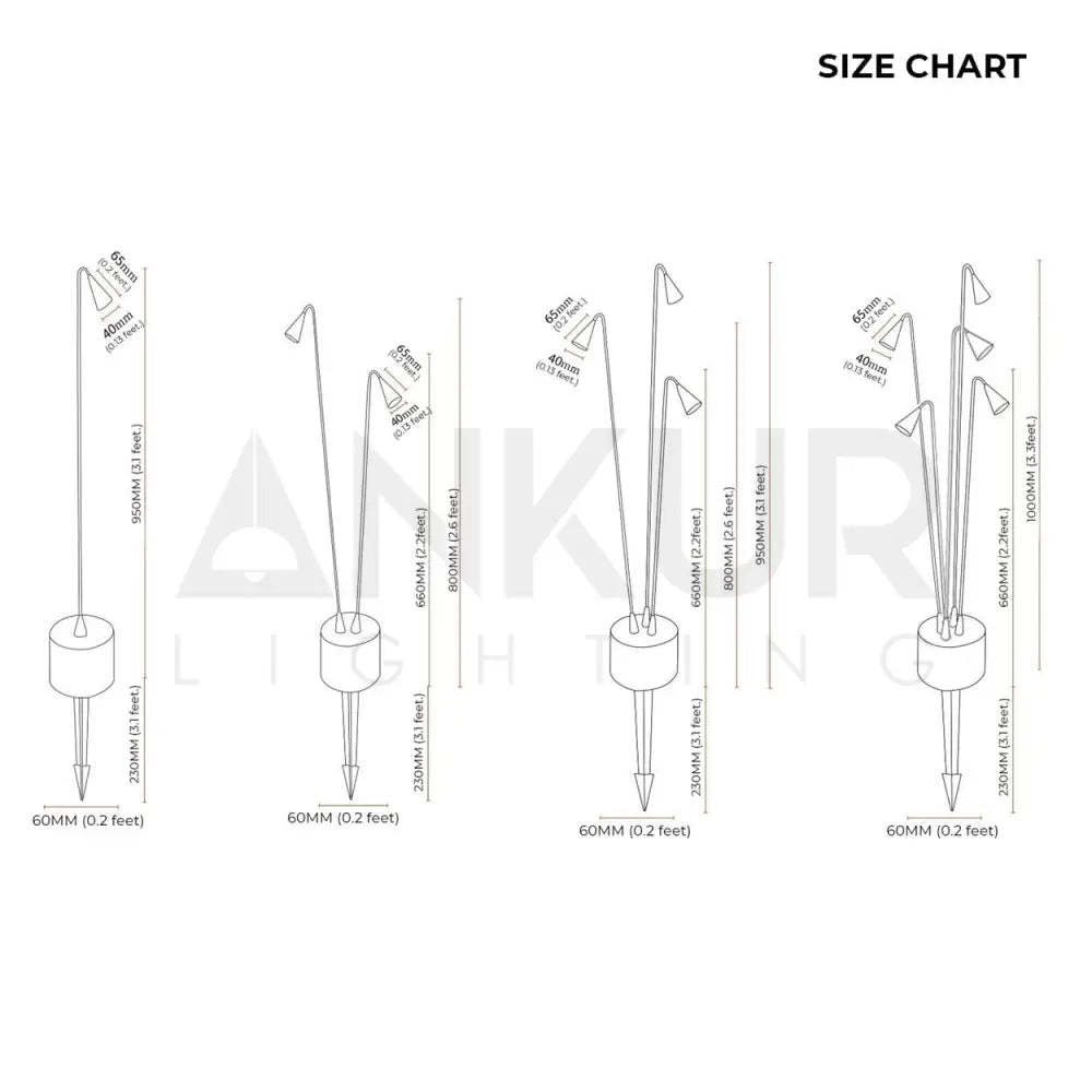 ANKUR BRISA ADJUSTABLE SLIM OUTDOOR LED BOLLARD LIGHT - Ankur Lighting