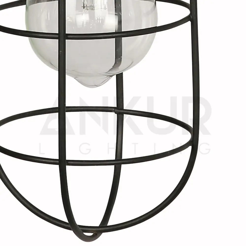 ANKUR BRUIT VINTAGE METAL WIRE CAGE WALL LIGHT - Ankur Lighting