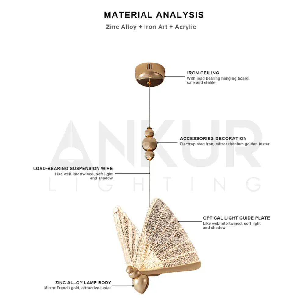 ANKUR BUTTERFLY LED PENDANT LIGHT Pendant Light