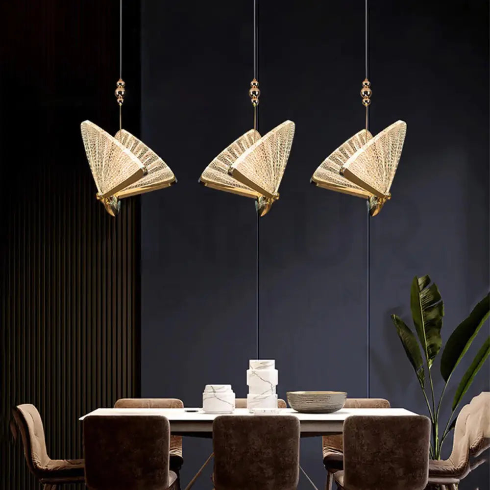 ANKUR BUTTERFLY LED PENDANT LIGHT 3 Butterfly Pendant Light