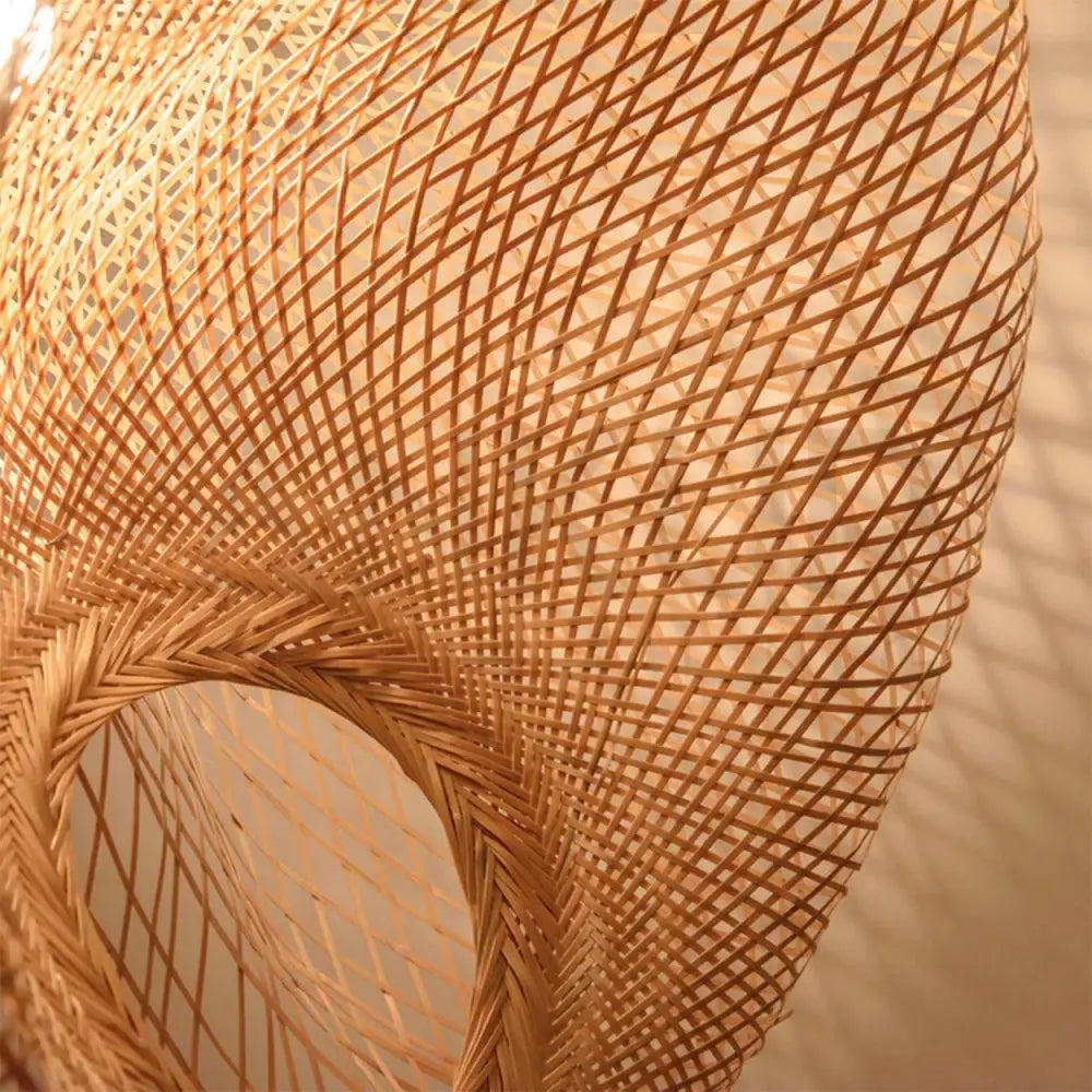 ANKUR CANE HAT BAMBOO PENDANT LIGHT - Ankur Lighting