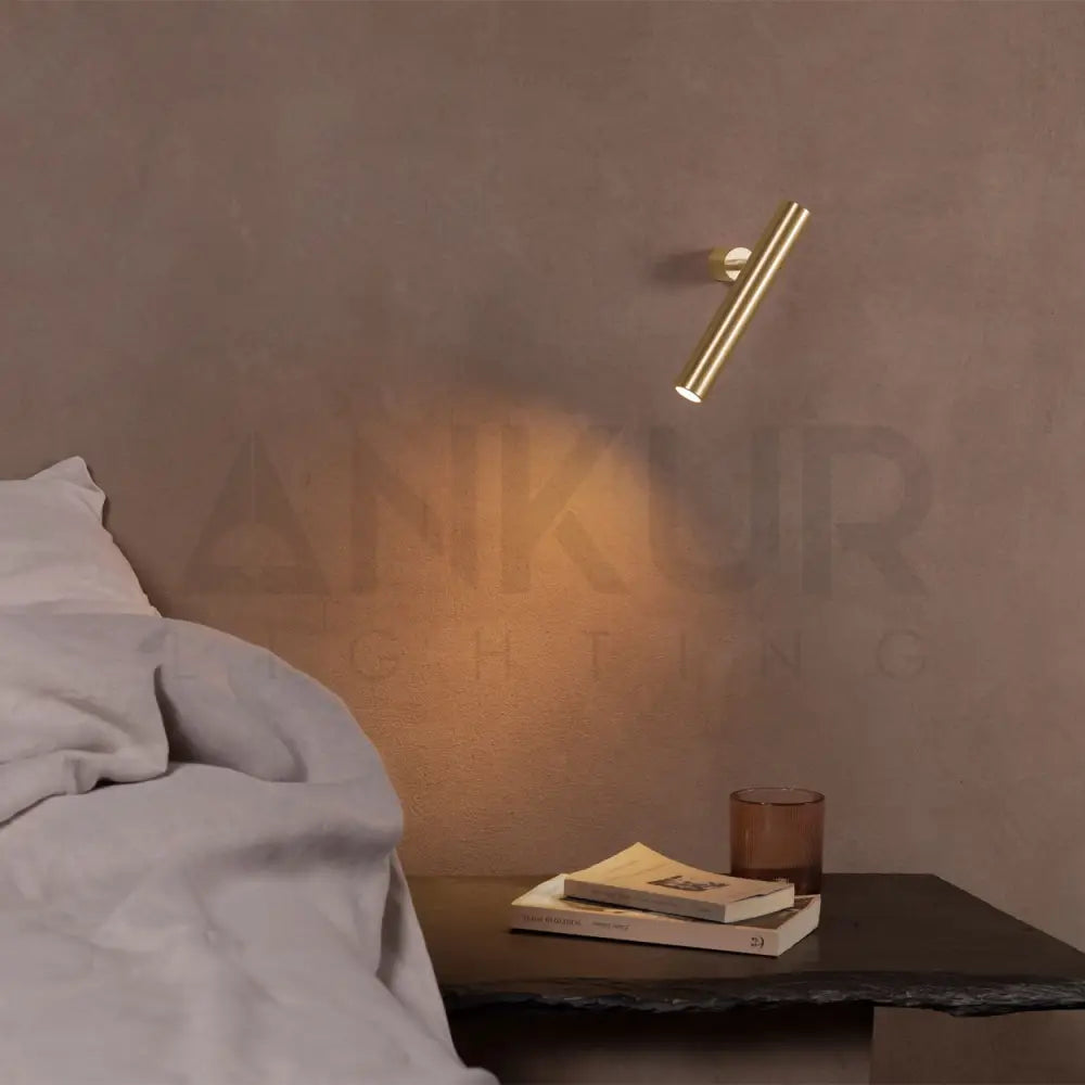 ANKUR CARGO METAL AND BRASS FINISH BEDSIDE LED WALL LIGHT