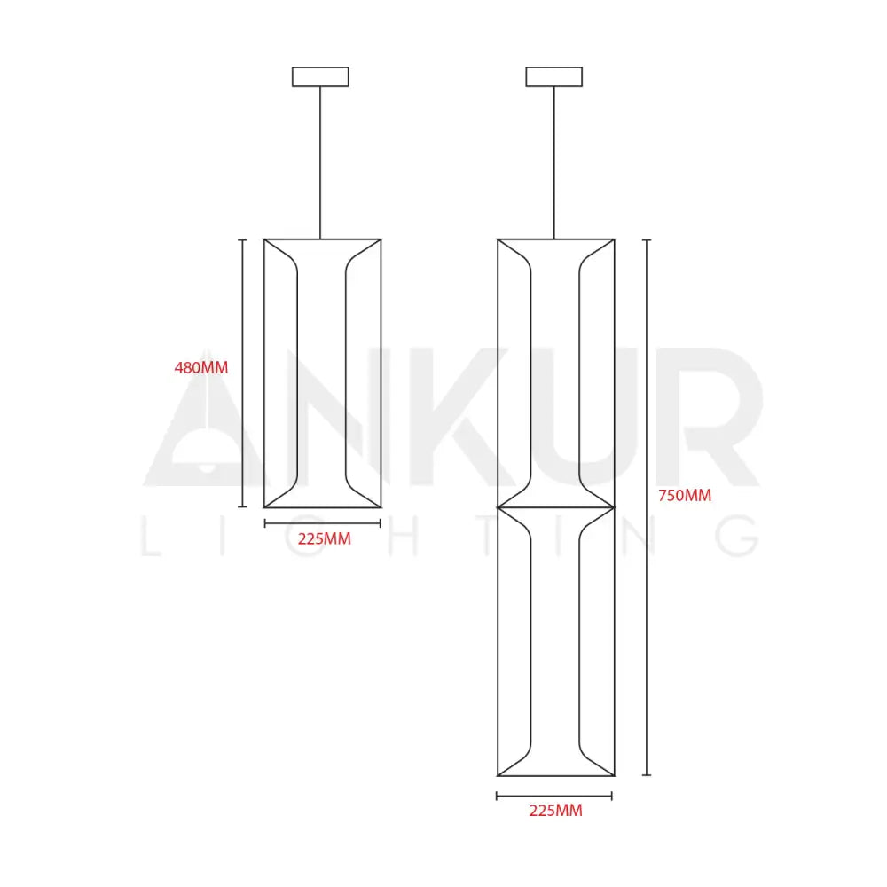 ANKUR CARLOTTA GLOW METAL AND GLASS LED HANGING LIGHT