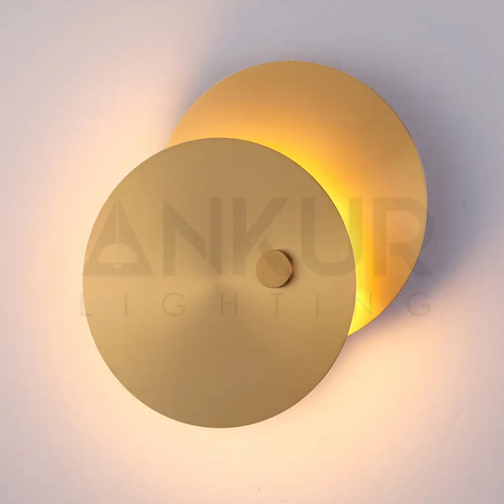 ANKUR CELESTARA METAL AND BRASS FINISH MODERN LED WALL LIGHT Antique Brass