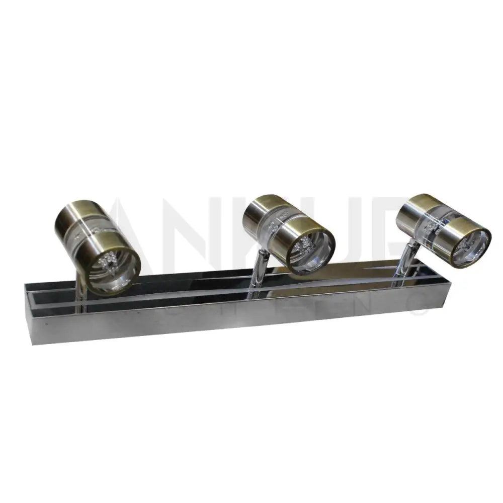 ANKUR CHROME AND GLASS BUBBLE CYLINDER PICTURE MIRROR LED WALL LIGHT - Ankur Lighting