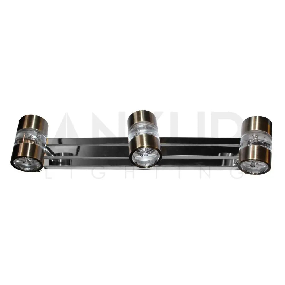 ANKUR CHROME AND GLASS BUBBLE CYLINDER PICTURE MIRROR LED WALL LIGHT - Ankur Lighting