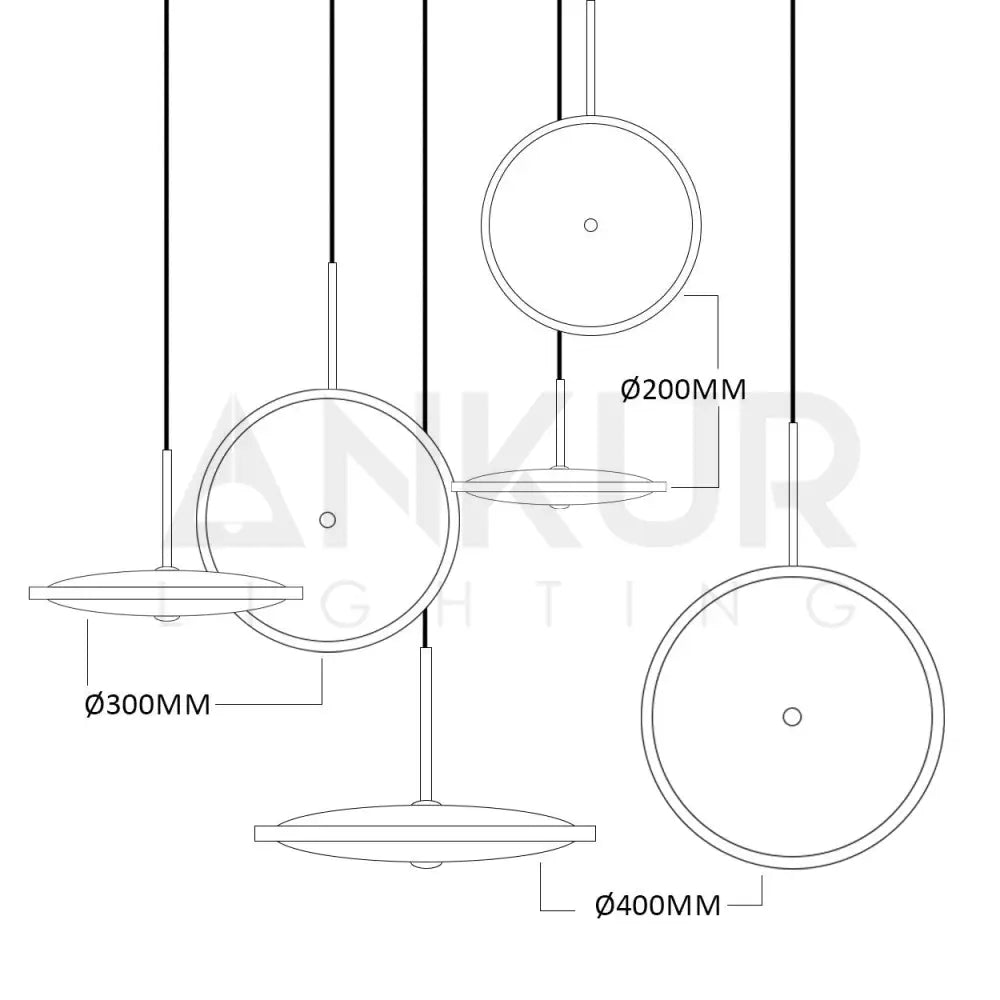 ANKUR CHRONA UFO DISH GOLD LED PENDANT LIGHT - Ankur Lighting