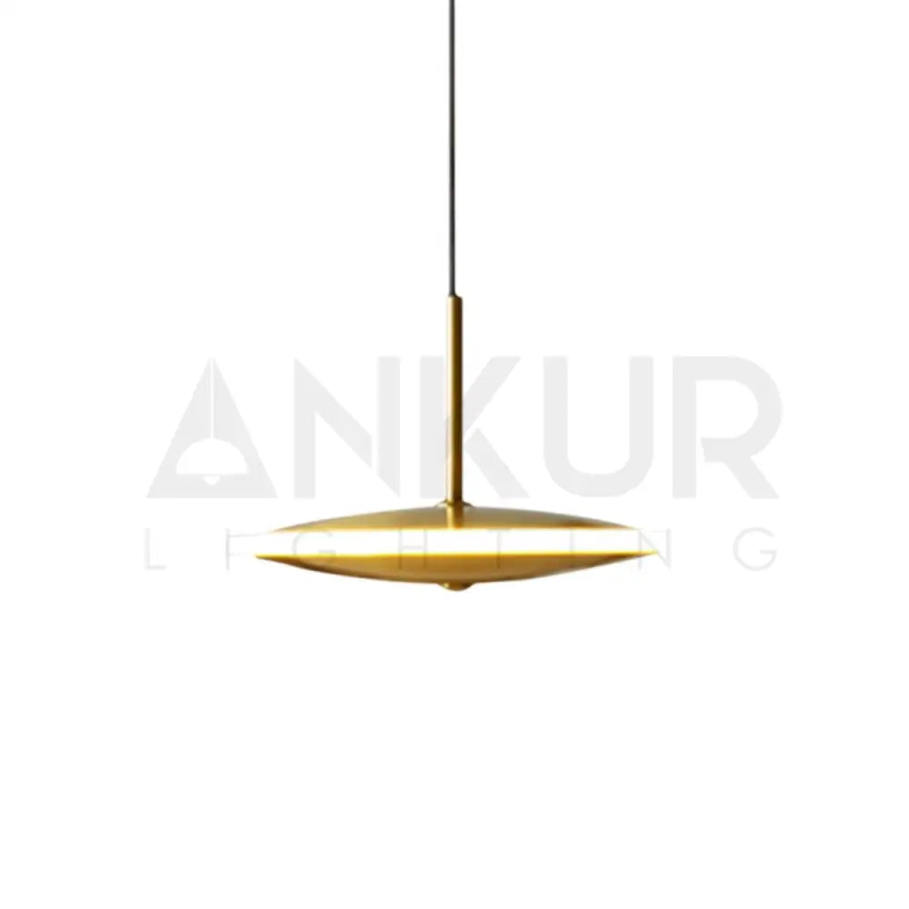ANKUR CHRONA UFO DISH GOLD LED PENDANT LIGHT - Ankur Lighting
