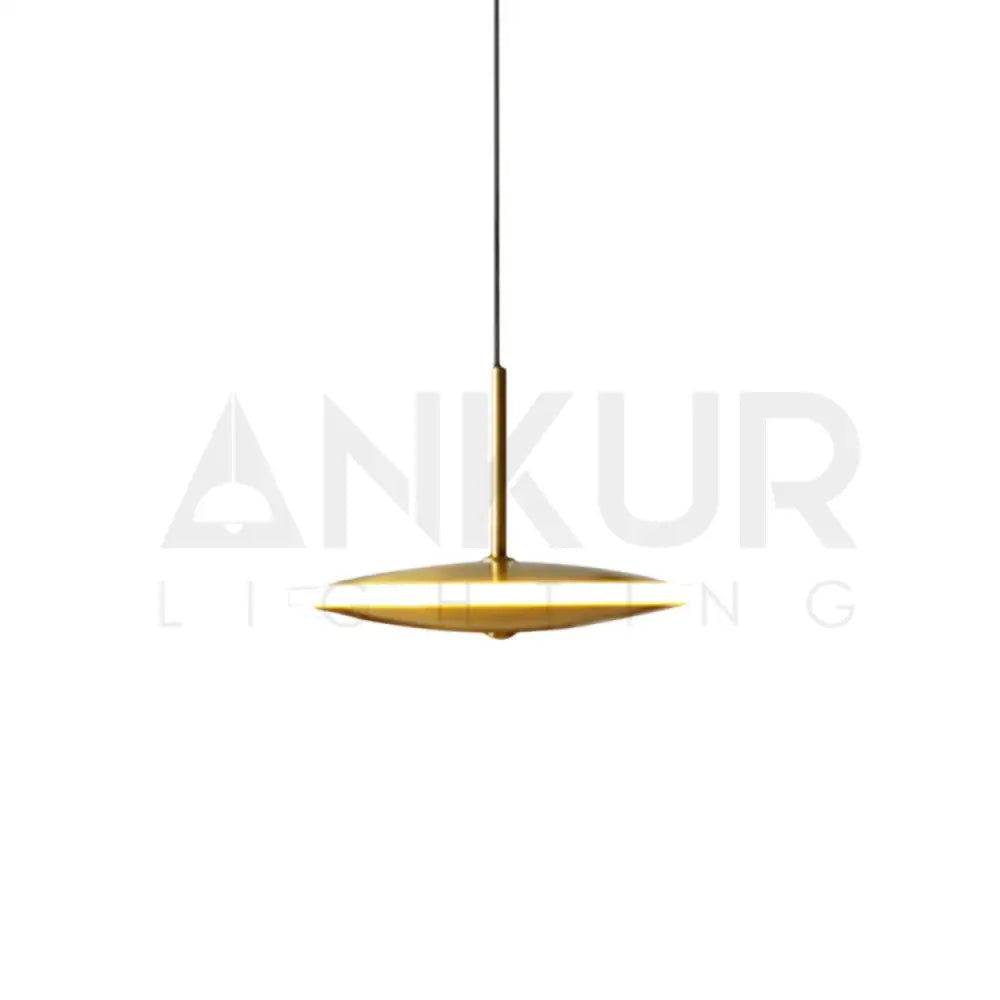 ANKUR CHRONA UFO DISH GOLD LED PENDANT LIGHT - Ankur Lighting