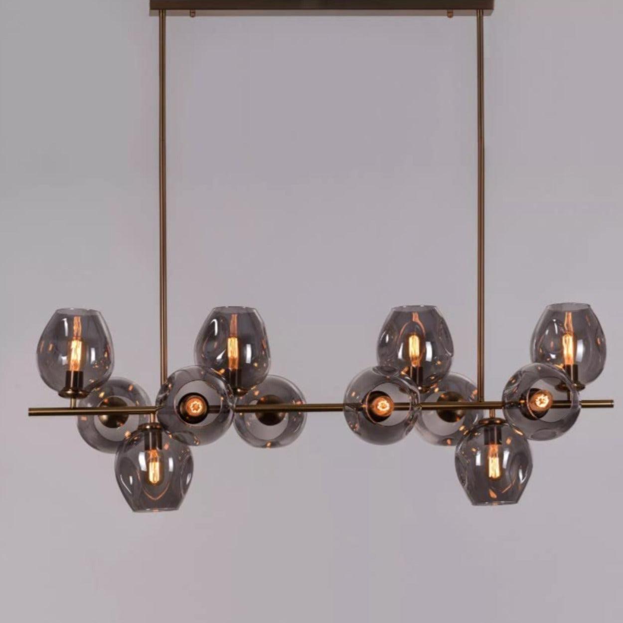 ANKUR CITRA DOZEN GLASS LINEAR CHANDELIER - Ankur Lighting