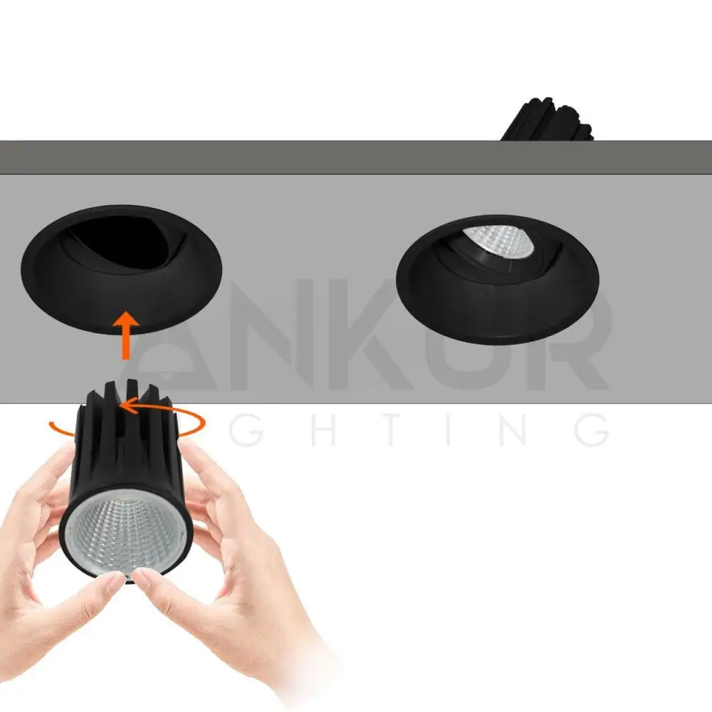 ANKUR CLAMP ROUND DEEP RECESSED MR16 DOWNLIGHT CASING - Ankur Lighting