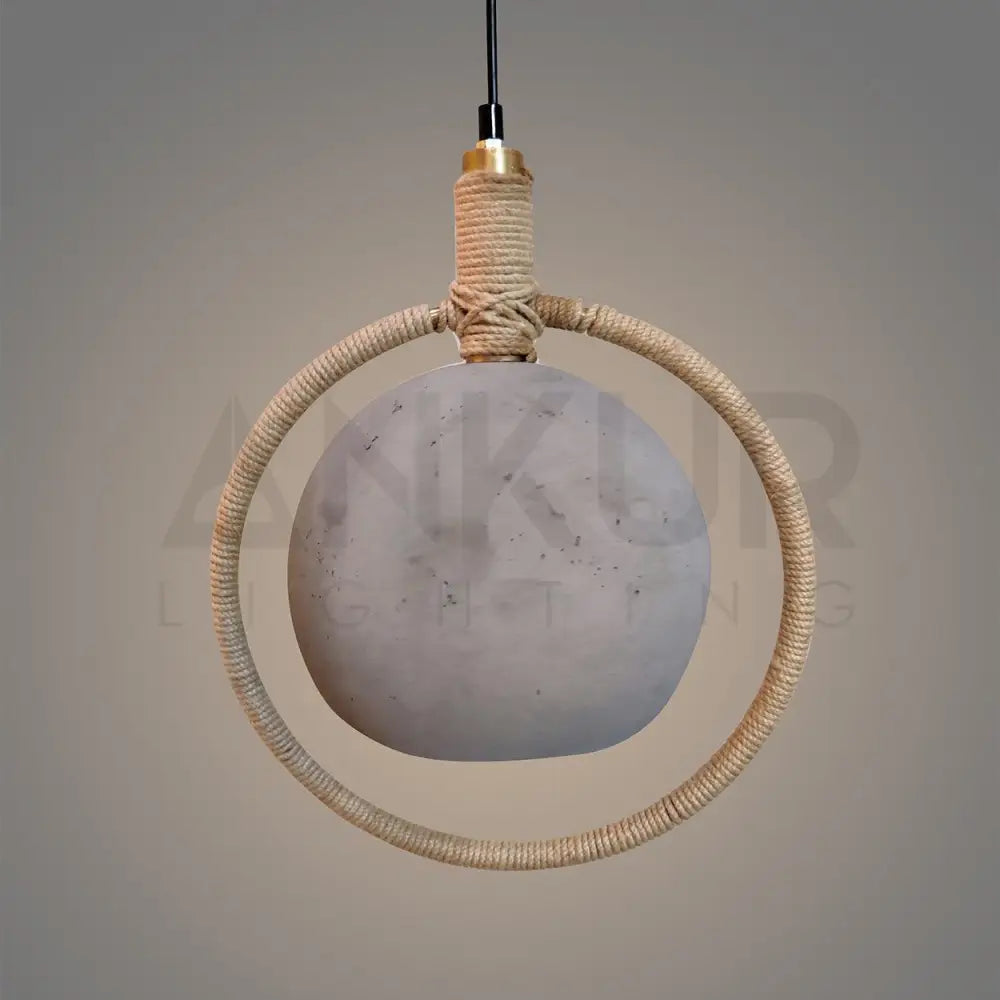 ANKUR CONCRETE BALL ROPE PENDANT LIGHT - Ankur Lighting