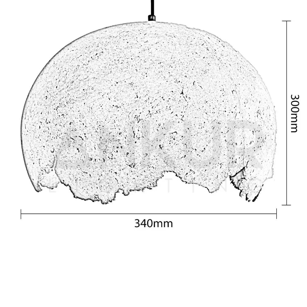 ANKUR CONCRETE BIG DOME HANGING LIGHT - Ankur Lighting