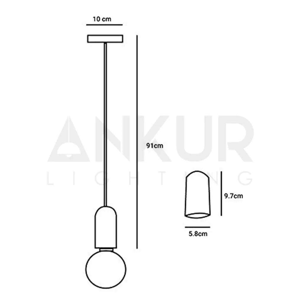 ANKUR CONCRETE LAMP HOLDER PENDANT LIGHT - Ankur Lighting
