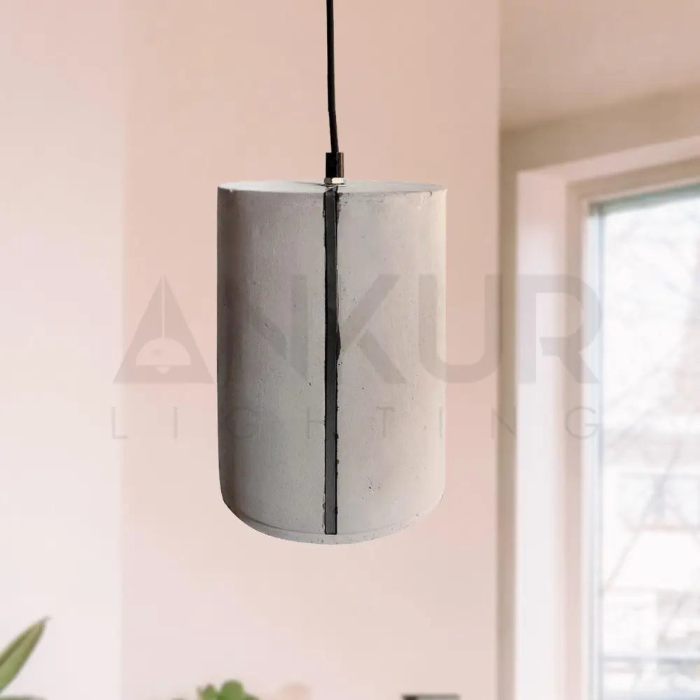 ANKUR CONCRETE CYLINDRICAL HANGING LIGHT - Ankur Lighting