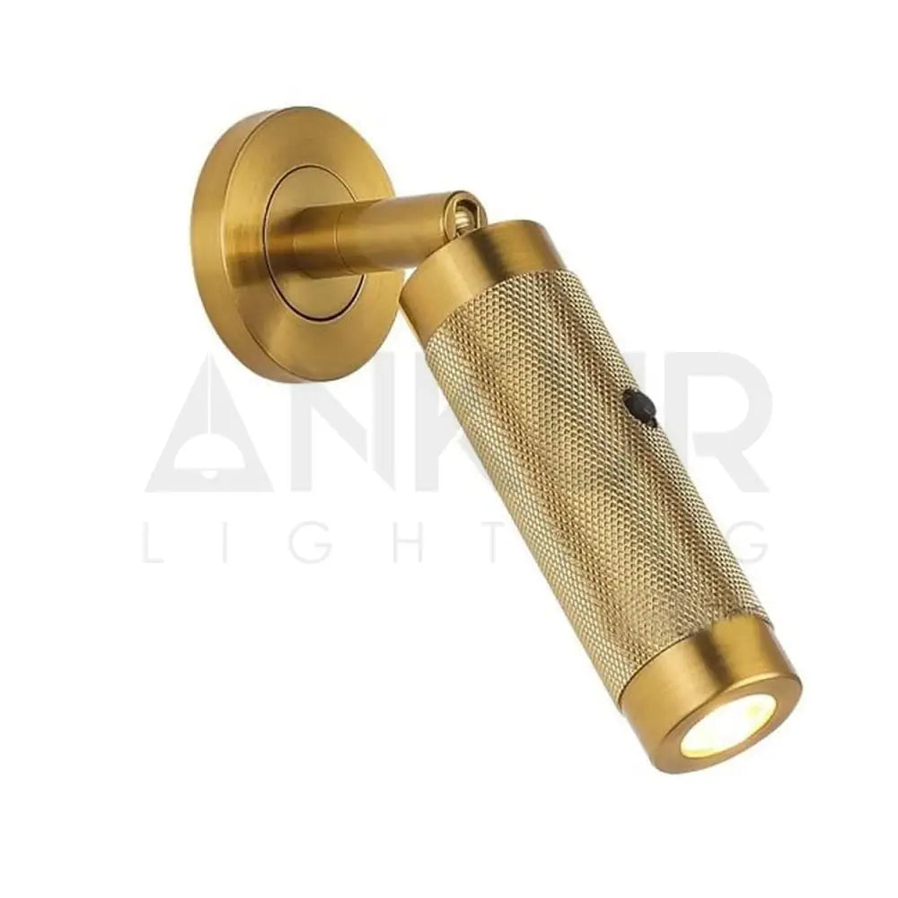 ANKUR CURLUS LED BEDSIDE READING WALL LIGHT Antique Brass