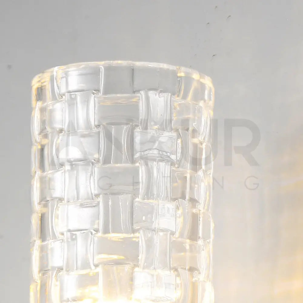 ANKUR CUT GLASS CYLINDER WALL LIGHT - Ankur Lighting