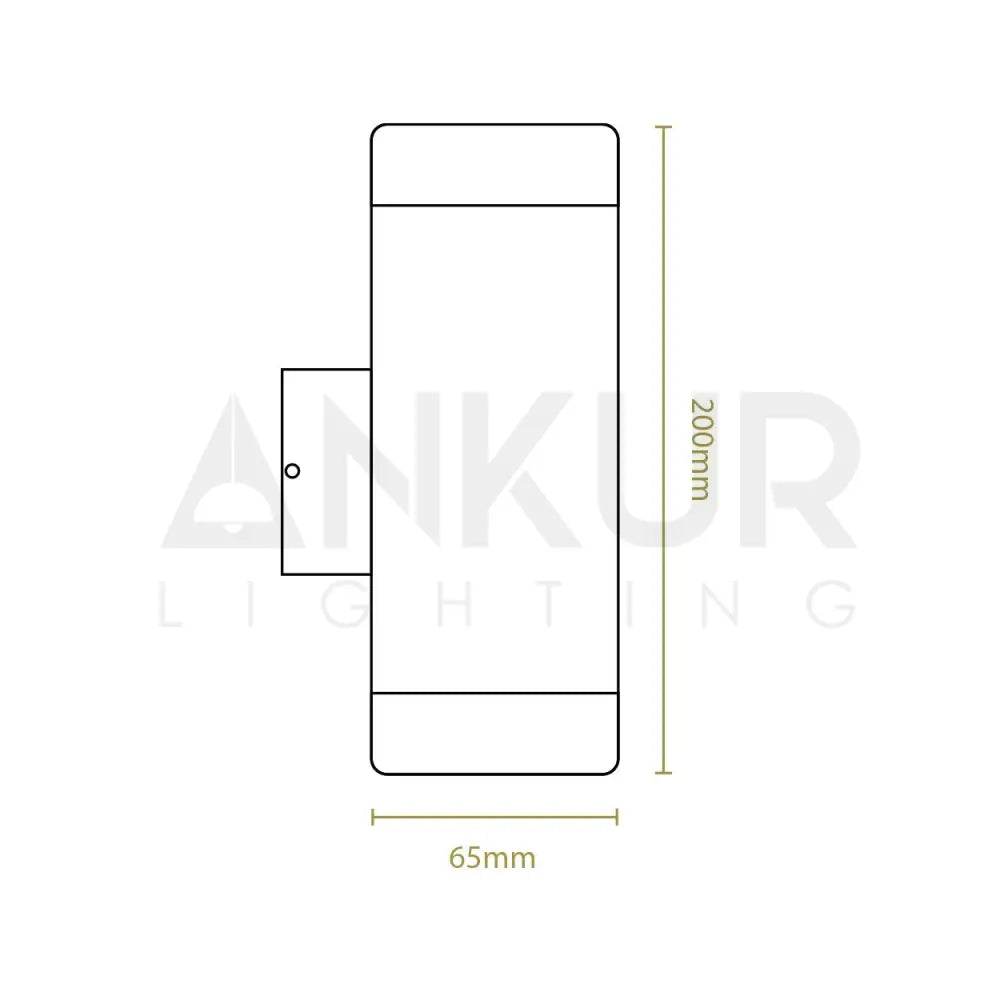 ANKUR CYLINDRICAL GU10 BULB OUTDOOR WALL LIGHT