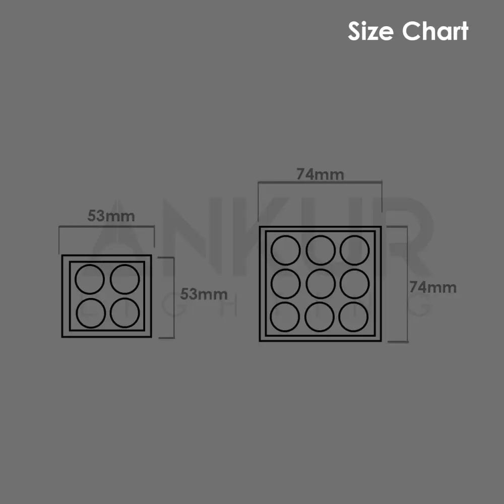 ANKUR DAZZLE SQUARE RECESSED LED LIGHT Ceiling Light Fixtures