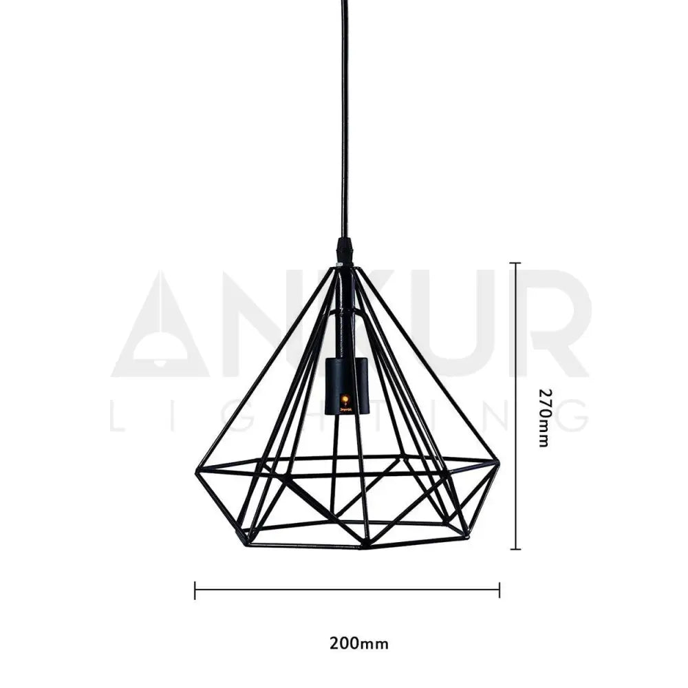 ANKUR DIAMOND CAGE HANGING LIGHT - Ankur Lighting