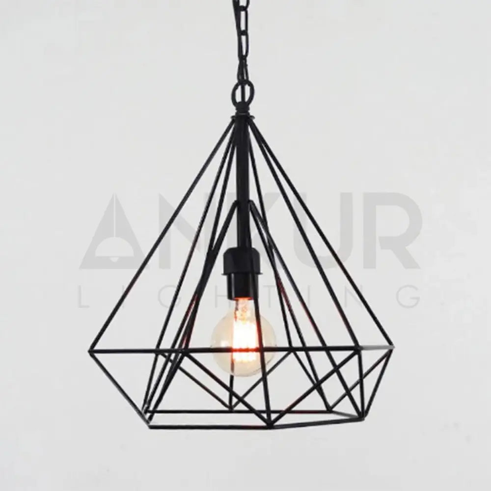 ANKUR DIAMOND CAGE HANGING LIGHT - Ankur Lighting